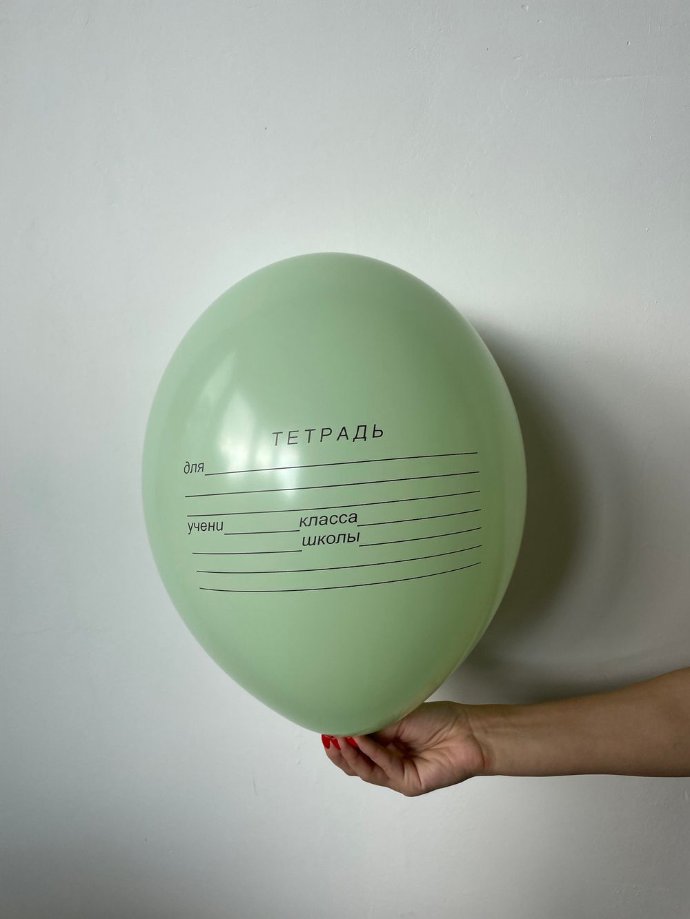 Шар с рисунком 14" Школьная тетрадь  Изображение4