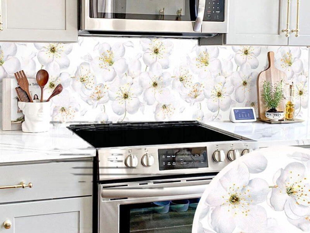 Кухонный фартук Яблоневый цвет 2000х600 мм