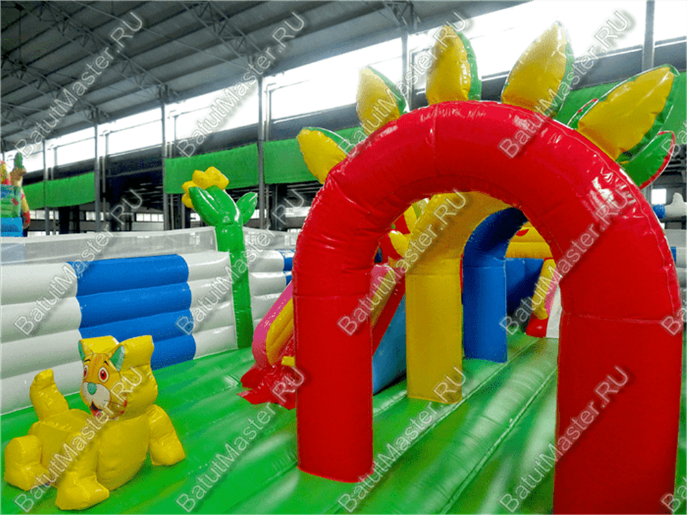 Коммерческий надувной батут "Радужный город 2" 12*6*3 м