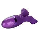 Фиолетовый раздвоенный вибромассажер 15,25см California Exotic Novelties  Aura Duo SE-0735-25-3