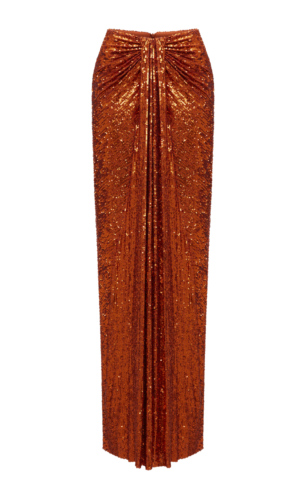 Юбка макси драпированная из пайеток