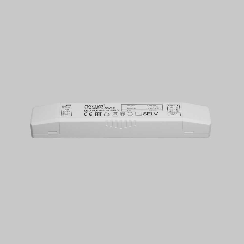 Блок питания к магнитным системам Maytoni Magnetic 150W 48V IP20 TRA160DR-150W-S