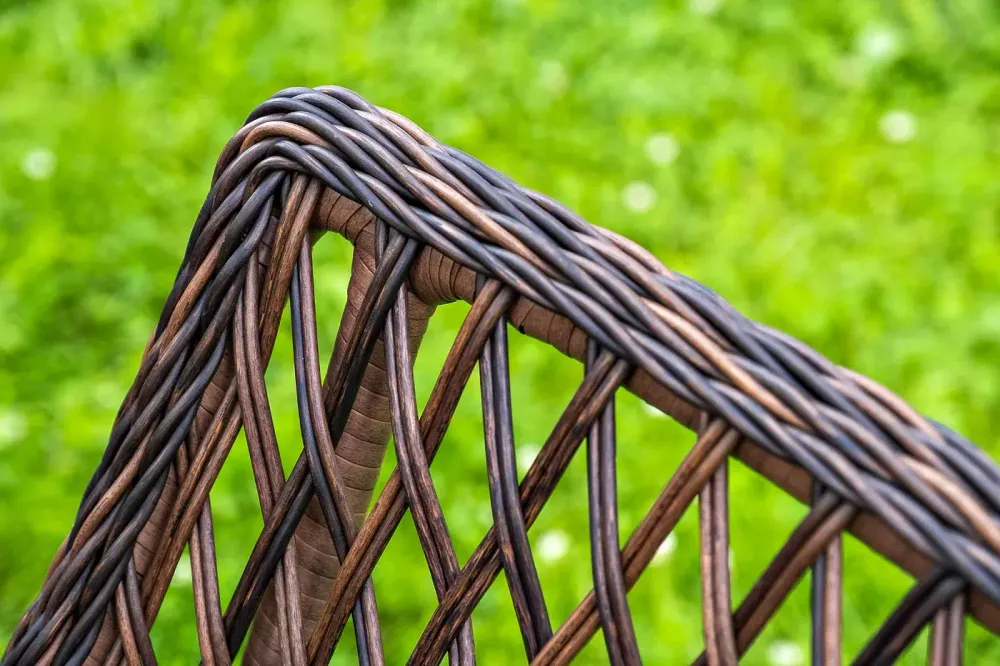 "Доппио" обеденная группа плетеная, цвет коричневый