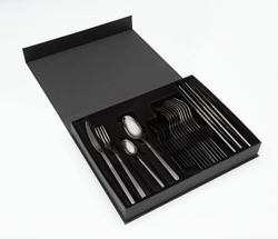 Набор CAPRI black 70-71 столовые приборы Belo Inox Черный