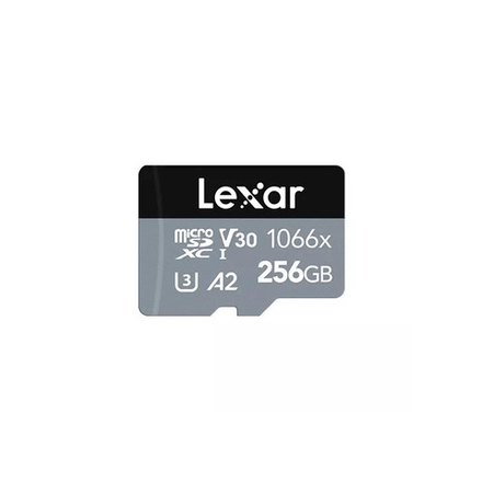 Карта памяти Lexar Professional 1066x Silver microSDXC 256GB UHS-I U3 V30 A2, R/W 160/120 МБ/с с адаптером