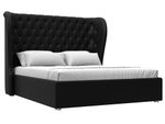 Кровать интерьерная Далия 160, Черный, Экокожа, 28667
