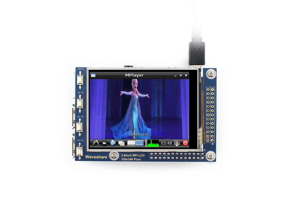 Дисплей Waveshare 2,8" Touch Screen Display 320x240 LCD(A) для Raspberry Pi