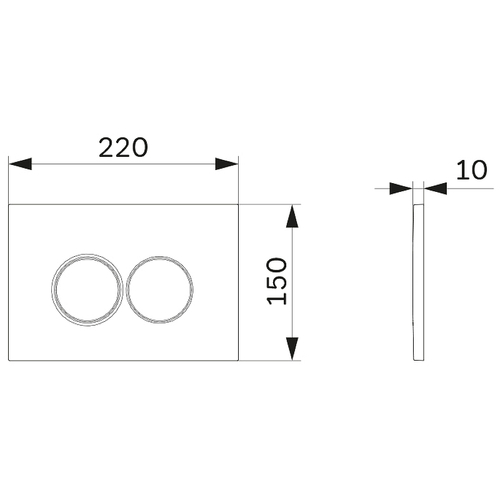 Клавиша смыва AM.PM Pro С L I070138 Черная матовая