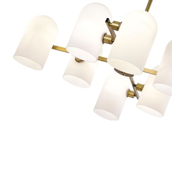 SLE1047-302-08 Светильник потолочный Бронза/Молочно-белый E14 8*40W NOBILIA