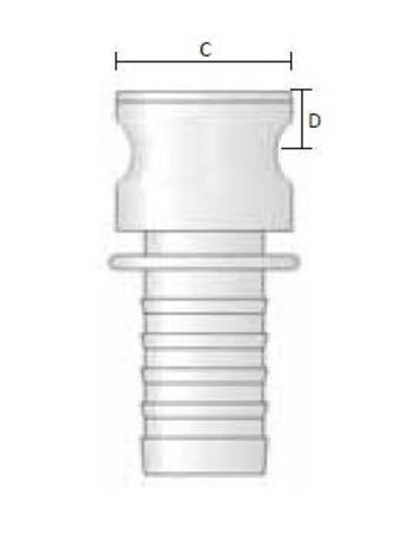 Соединение тип MORTAR  DN 025 НИППЕЛЬ ковкое железо