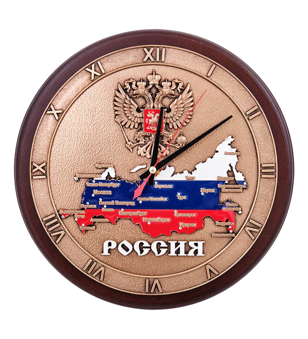 ПК-225 Настенные часы «Карта России»