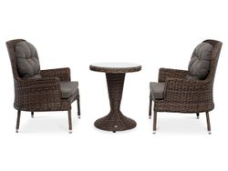 "Алиса" кофейный комплект из искусственного ротанга, цвет коричневый