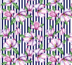 Кулир хб Цветы на полосе