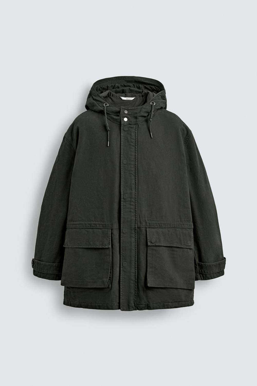 ZARA ПАРКА СВОБОДНОГО КРОЯ С ЭФФЕКТОМ ПОТЕРТОСТИ, СВЕТЛО-КОРИЧНЕВЫЙ