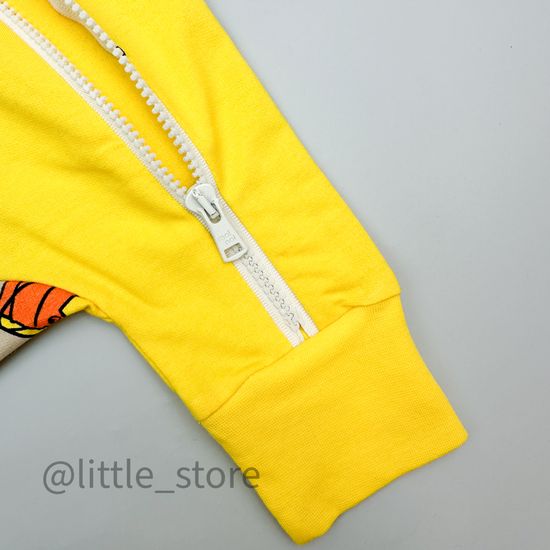 Комбинезон из футера(тонкого) Moi Noi, Замки на песке на желтом