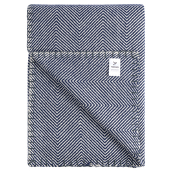 Плед шерстяной Tkano Essential 130х180см темно-синий