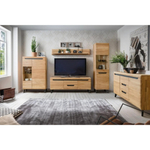 Буфет из массива дуба с черными вставками Альтена