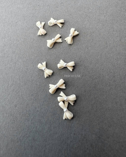 Бантик с бусиной шампань Pink House