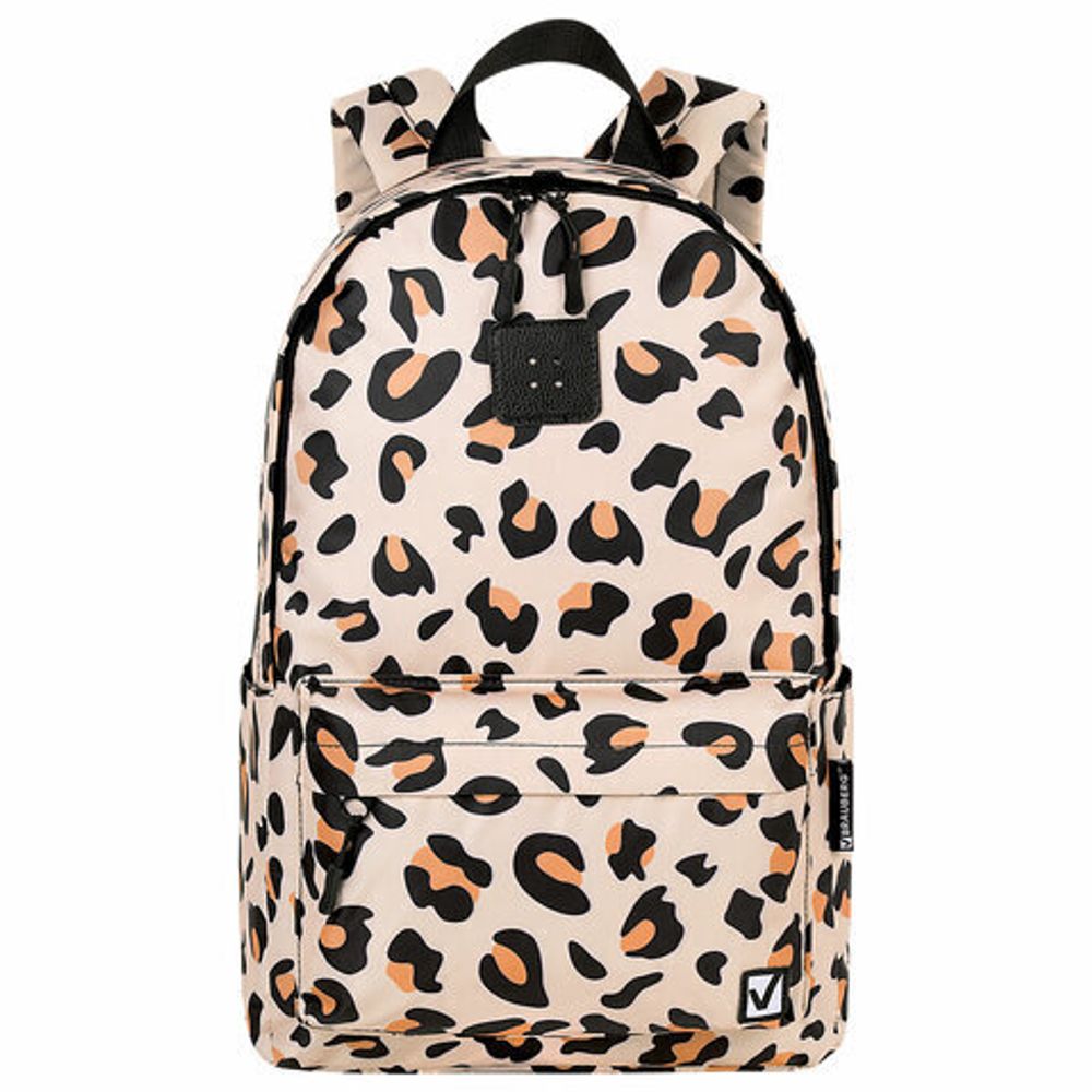 Рюкзак BRAUBERG POSITIVE универсальный, карман-антивор, "Wild spots", 42х28х14 см, 271685
