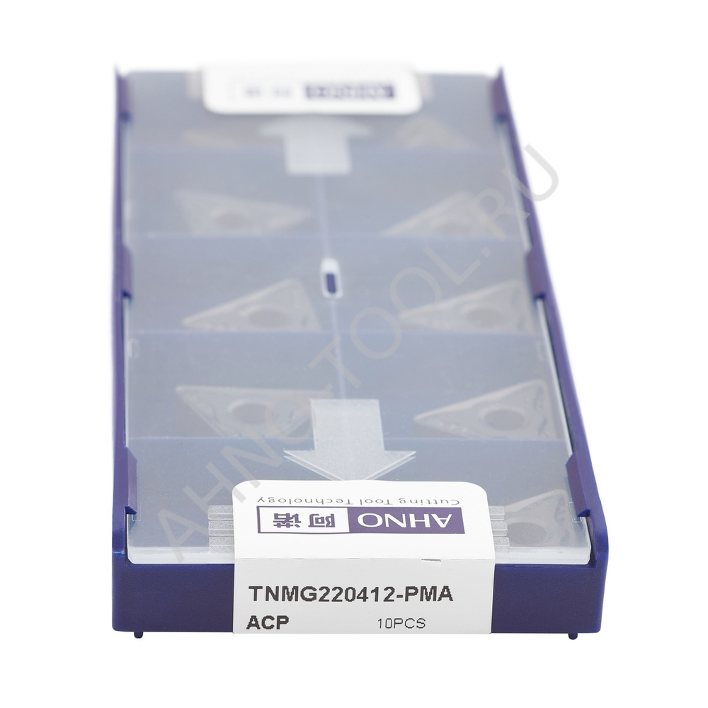Пластина твердосплавная ISO TNMG220412-PMA ACP10E AHNO по стали, чистовая