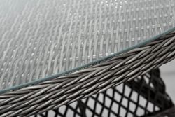 "Дольче" обеденная группа из искусственного ротанга, цвет графит