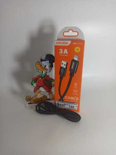 Кабель Kakusiga KSC-970 Lightning 3A черный 1 м