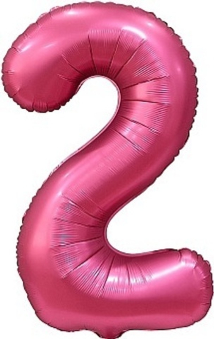 К Цифра 2 Бордовый Сатин 34''/86 см.