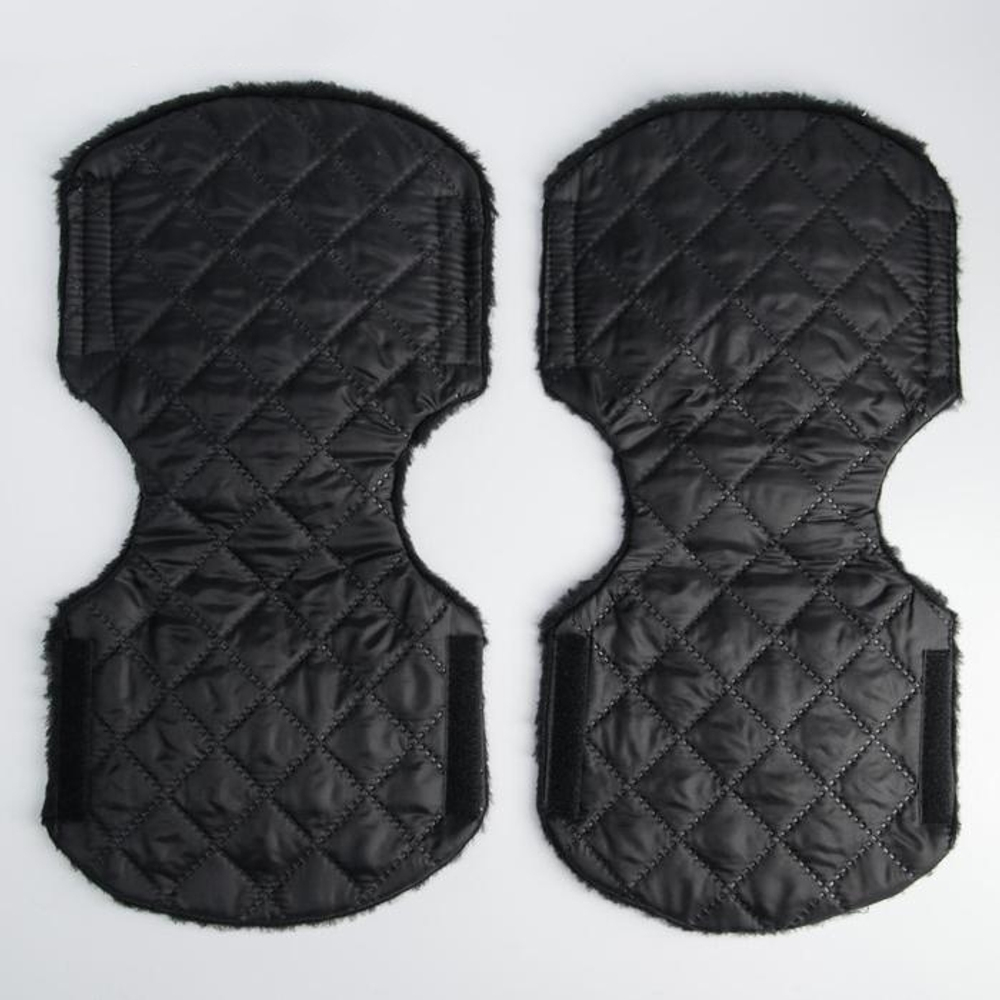 5477721 Варежки-муфты на ручку коляски, 2 шт., стеганные, цвет черный