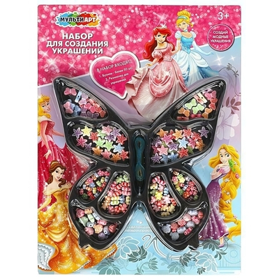 Набор д/создания украшений из бисера и бусин "Принцессы дисней" BEADSET-PDB (Мультиарт)