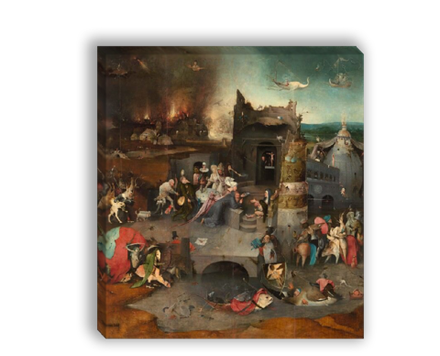 "Искушение св. Антония. Центральная часть", Босх, И., картина для интерьера (репродукция)