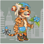 Подставка под горячее 14*14см «Тигр Кайфолов» MT88-405