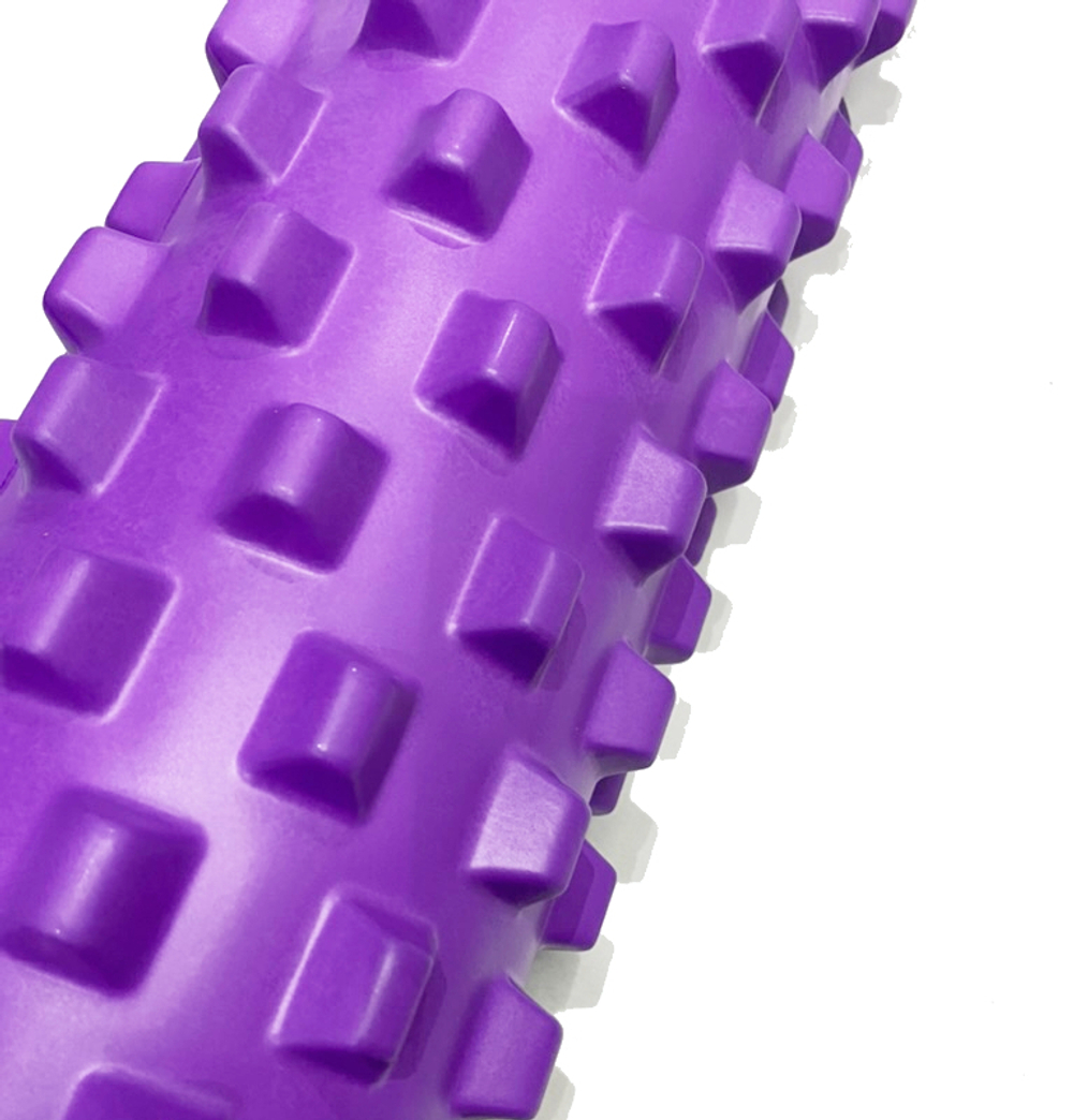 Ролик массажный для йоги MARK19 Yoga Wolf tooth 45x14 см фиолетовый