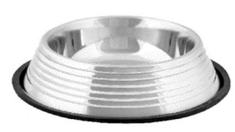 Миска 0,45л металл рельефная резиновое основание  ANKUR