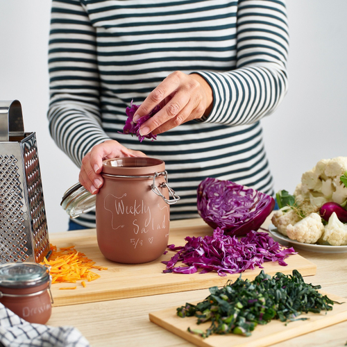 КОРКЕН KORKEN Банка с крышкой 1 л, коричневая