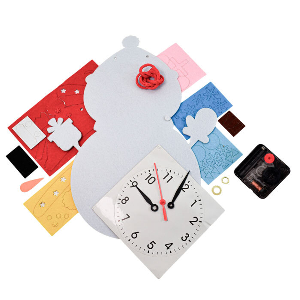 Настенные часы Снеговик сделай сам