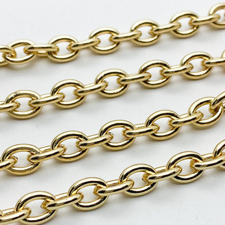 Цепочка, цвет золото, размер звена 6*8 мм, цена за 50 см