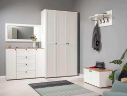 Прихожая Остин 2 Белый шагрень/Дуб Вотан