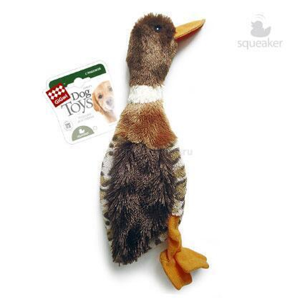 75254 Игрушка для собак Шкурка утки с пищалкой 32см, серия PLUSH FRIENDZ