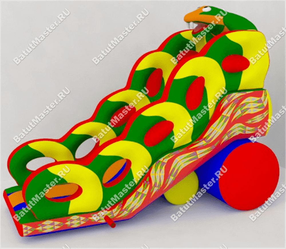 Надувной батут-горка "Кобра"