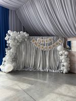 Фотозона детская - Выпускной в саду в серебрянном цвете