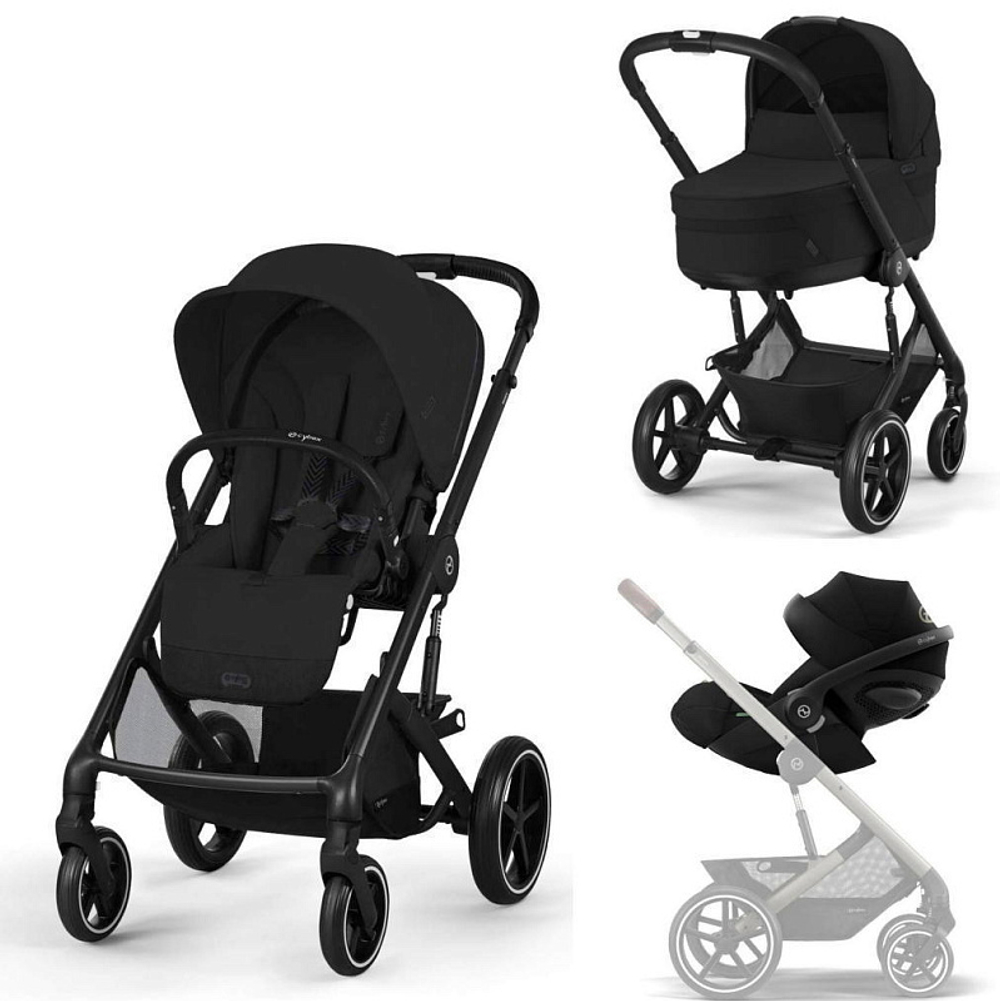 Коляска Cybex Balios S Lux BLK 2025 Cloud G i-Size Magic Black 3 в 1 Moon Black