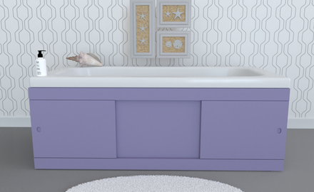 Экран под ванну раздвижной TR-4-127 светло-фиолетовый матовый