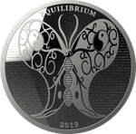 5 долларов. Бабочка Эквилибриум Equilibrium. Токелау. 2019 год. Серебро. BrUNC