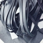 Шнур плоский, каучук черный, 10×2мм, цена за отрезок 50см