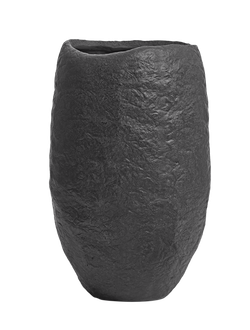 Кашпо TREEZ Effectory - Organic - Высокая чаша - Тёмно-серый камень