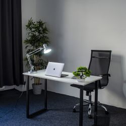 TLI-221 SILVER E27 Светильник настольный. Цоколь Е27. 60W. Механический выключатель. Серебристый. ТМ Uniel