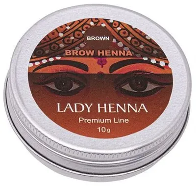 Краска для бровей на основе хны коричневая, Lady Henna Premium Line