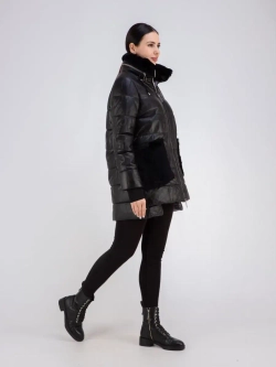 Пальто кожаное из натуральной кожи