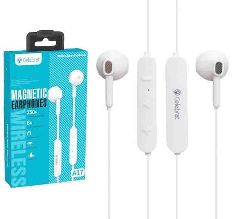 Спортивные наушники Bluetooth CELEBRAT A17 (белый)