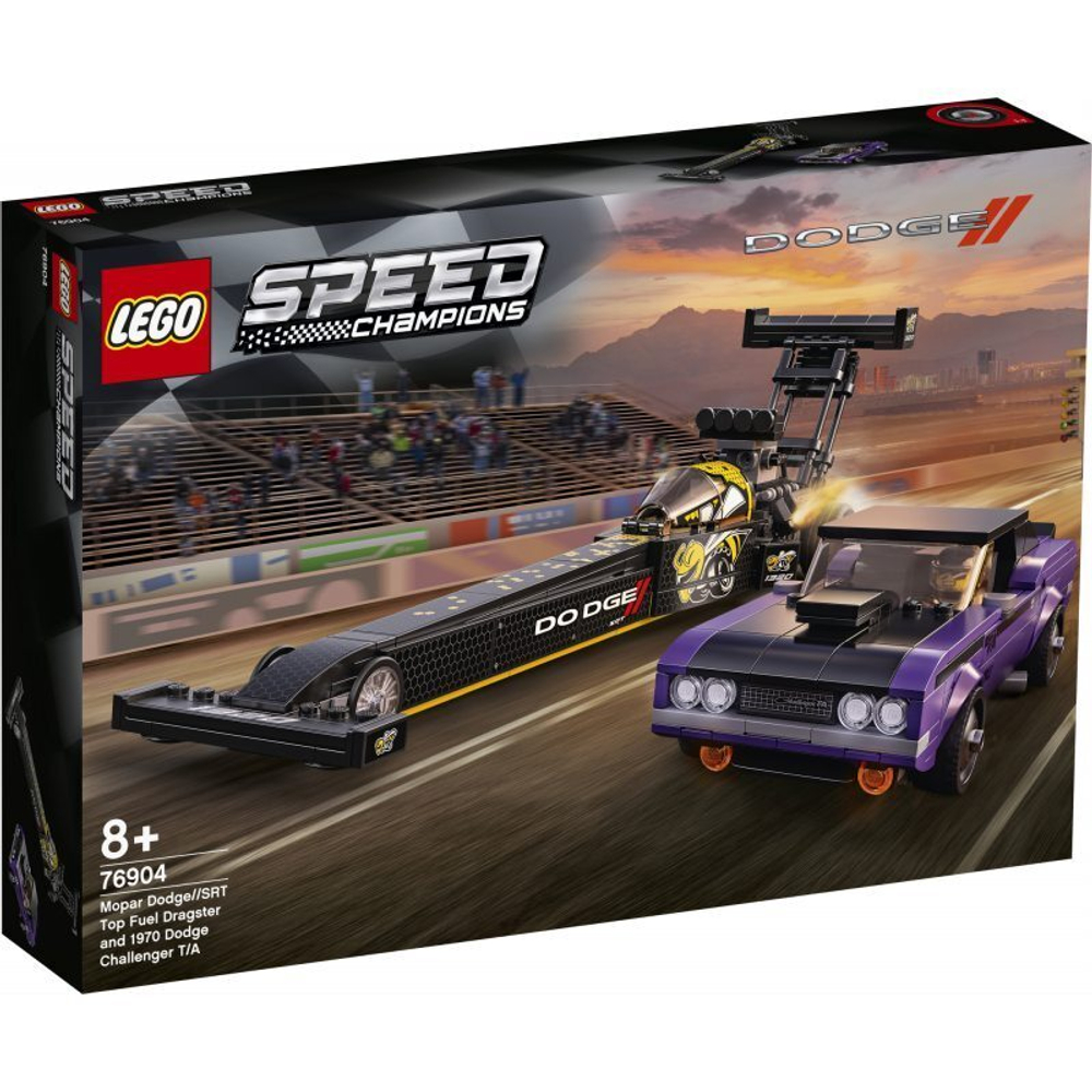 Конструктор LEGO Speed Champions Mopar Dodge//SRT Top Fuel Dragster and 1970  Dodge Challenger T/A 76904 купить в Москве | Доставка по России.